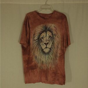 Rainforest Cafe The Mountain Lion Tie Dye T Shirt Large Orange Animal Print
